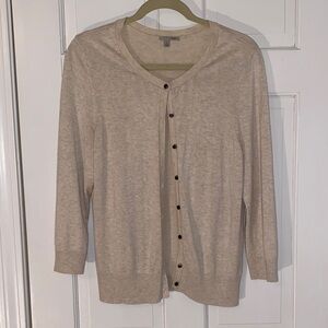 Oatmeal Button-Up Cardigan